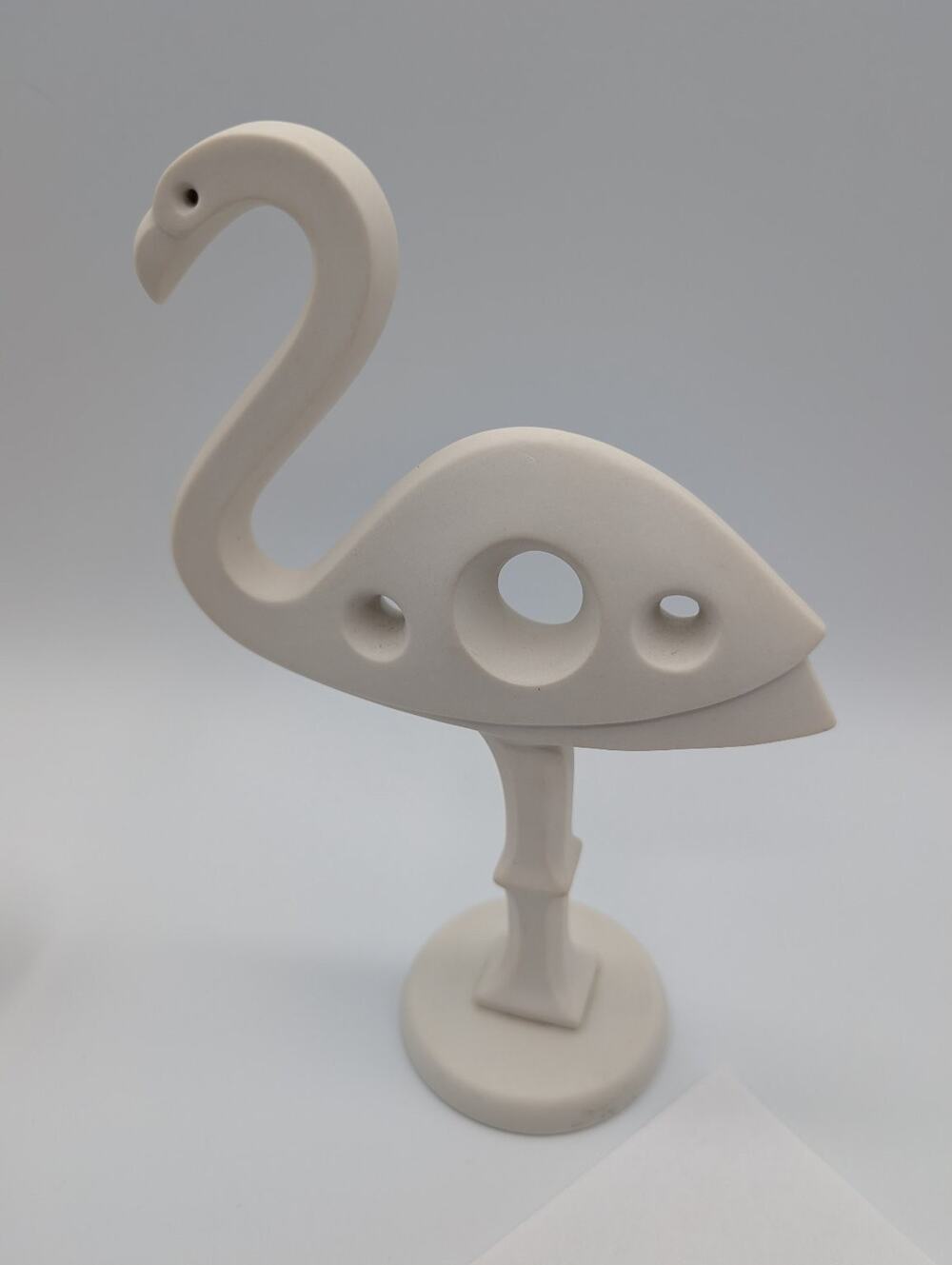 Jonathan Adler RARE Flamingo Sculpture White Unglazed Ceramic Small Decor Art